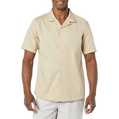 Amazon Essentials herrars standard-fit semesterskjorta, kakibrun, Large Amazon Essentials herrars standard-fit semesterskjorta, kakibrun, Large