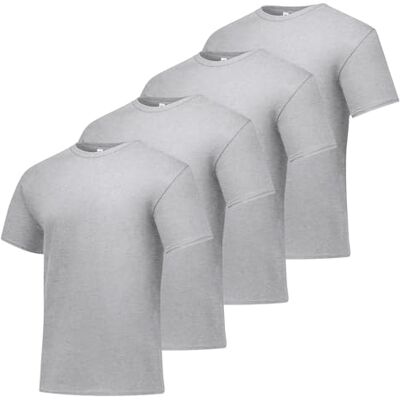 Hanes Essentials T-shirt Pack Crewneck bomulls-T-shirts för män, Aska – 4-pack, L Hanes Essentials T-shirt Pack Crewneck bomulls-T-shirts för män, Aska – 4-pack, L