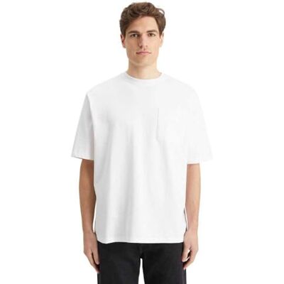Scotch & Soda T-shirt för män Core – 3 crosses lös passform ficka T-shirt, Vit, S Scotch & Soda T-shirt för män Core – 3 crosses lös passform ficka T-shirt, Vit, S