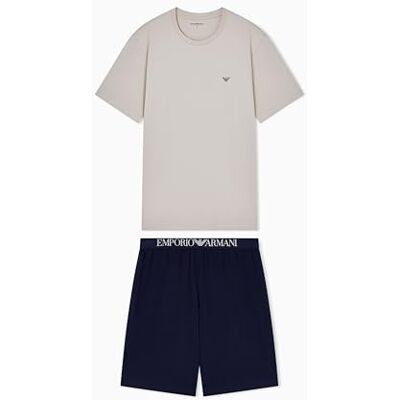 Giorgio Armani ENDURANCE T-SHIRT+SHORTS PYJAMA Beige L Giorgio Armani ENDURANCE T-SHIRT+SHORTS PYJAMA Beige L