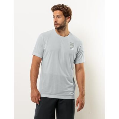 Jack Wolfskin Vonnan S/S grafisk T M T-shirt, cool grå, s herr, Färsk grå, S Jack Wolfskin Vonnan S/S grafisk T M T-shirt, cool grå, s herr, Färsk grå, S