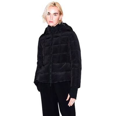 Giorgio Armani Sustainable, humbhole Sleeve, broderad logotyp, justerbar huva dunrock, svart, M, svart, M Giorgio Armani Sustainable, humbhole Sleeve, broderad logotyp, justerbar huva dunrock, svart, M, svart, M