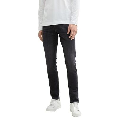 TOM TAILOR Troy Slim Jeans för män, 10250 – Använd Dark Stone Black Denim, 32W x 34L TOM TAILOR Troy Slim Jeans för män, 10250 – Använd Dark Stone Black Denim, 32W x 34L