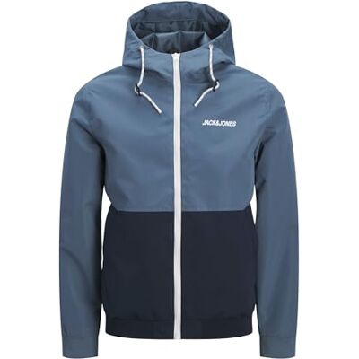 JACK & JONES Jjerush Hood Bomber Noos, Blå Mirage, S JACK & JONES Jjerush Hood Bomber Noos, Blå Mirage, S