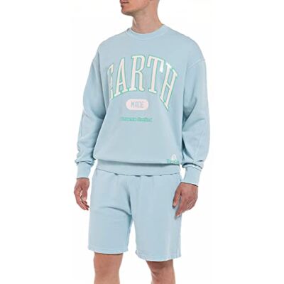 Replay herr sweatshirt, Ljusblå 109, L Replay herr sweatshirt, Ljusblå 109, L