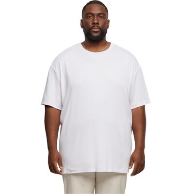 Urban Classics Ekologiskt te med revben överdimensionerad T-shirt, vit, XL herr, Vit, XL Urban Classics Ekologiskt te med revben överdimensionerad T-shirt, vit, XL herr, Vit, XL