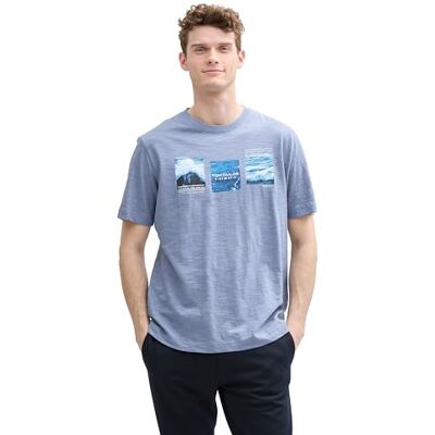 TOM TAILOR T-shirt för män, 37533 – Dove Blue, XL TOM TAILOR T-shirt för män, 37533 – Dove Blue, XL
