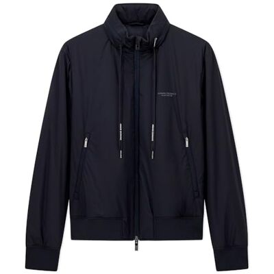 Giorgio Armani Essential, avtagbar huva inloggad dragsnöre sida logotyp jacka, mörk marinblå, M, Mörk marinblå, M Giorgio Armani Essential, avtagbar huva inloggad dragsnöre sida logotyp jacka, mörk marinblå, M, Mörk marinblå, M