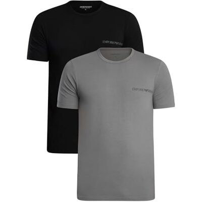 Giorgio Armani herr Core Logoband 2-pack T-shirt 2-pack T-shirt med rund hals (2-pack), Svart, M Giorgio Armani herr Core Logoband 2-pack T-shirt 2-pack T-shirt med rund hals (2-pack), Svart, M
