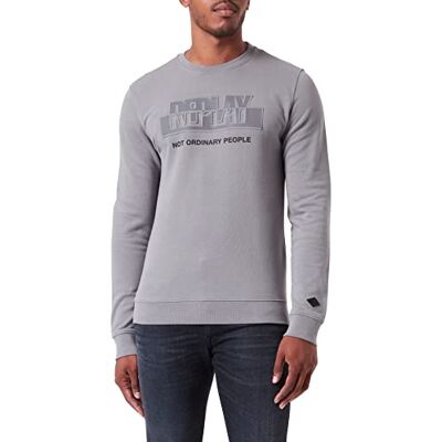 Replay herr sweatshirt, 773 Clay, XS Replay herr sweatshirt, 773 Clay, XS