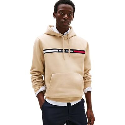 Tommy Hilfiger herr HILFIGER CHEST INSERT HOODY MW0MW37361 pullover huvtröja, kaki (sandelträ), XXL, Kaki (sandelträ), XXL Tommy Hilfiger herr HILFIGER CHEST INSERT HOODY MW0MW37361 pullover huvtröja, kaki (sandelträ), XXL, Kaki (sandelträ), XXL