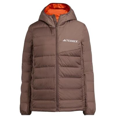 adidas Kobiety Terrex Multi Light Down CLIMAWARM Hooded Jacket, Earth Strata/Trace Brown, L adidas Kobiety Terrex Multi Light Down CLIMAWARM Hooded Jacket, Earth Strata/Trace Brown, L