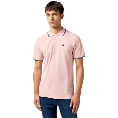Wrangler pikétröja för män, Silverrosa, L Wrangler pikétröja för män, Silverrosa, L