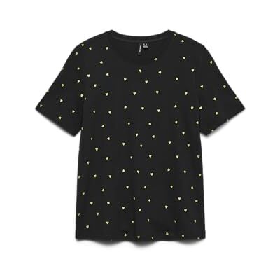 VERO MODA Vmpaulina detalj Ss t-shirt Ga JRS Noos, svart, M VERO MODA Vmpaulina detalj Ss t-shirt Ga JRS Noos, svart, M