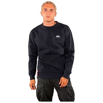 Alpha Industries Basic Small Logo-Sweatshirt för män Rep.Blue Alpha Industries Basic Small Logo-Sweatshirt för män Rep.Blue