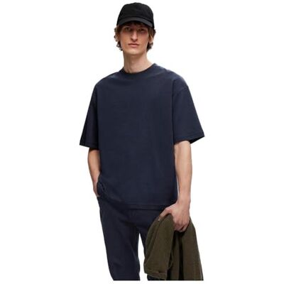SELECTED HOMME SELETED HOMME Herr Slhlooseoscar Ss O-Neck Tee Noos T-shirt, Sky Captain, S SELECTED HOMME SELETED HOMME Herr Slhlooseoscar Ss O-Neck Tee Noos T-shirt, Sky Captain, S