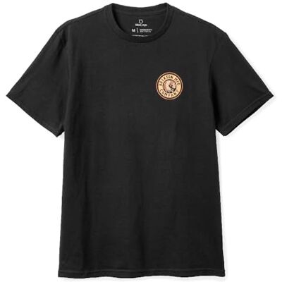 BRIXTON Herr Rival Ii kortärmad standard T-shirt, Svart/Orange, S BRIXTON Herr Rival Ii kortärmad standard T-shirt, Svart/Orange, S