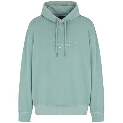 Giorgio Armani Mäns Urban heights, cornely logo signatur, tröja med huva, blå, XS, Bly-, XS Giorgio Armani Mäns Urban heights, cornely logo signatur, tröja med huva, blå, XS, Bly-, XS