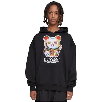 Tee herr Welcome Cat Ulrta tung oversize huvtröja L svart, svart, L Tee herr Welcome Cat Ulrta tung oversize huvtröja L svart, svart, L