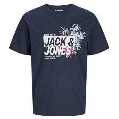 JACK & JONES Jjjaxon Tee Ss Crew Neck, Sky Captain, M JACK & JONES Jjjaxon Tee Ss Crew Neck, Sky Captain, M