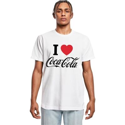MERCHCODE Coca Cola I Love Coke Tee, normal passform, bomull 100%, XL, Vit, XL MERCHCODE Coca Cola I Love Coke Tee, normal passform, bomull 100%, XL, Vit, XL