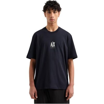 Giorgio Armani Icon Project, broderad logotyp T-shirt, Djup marinblå, M Giorgio Armani Icon Project, broderad logotyp T-shirt, Djup marinblå, M