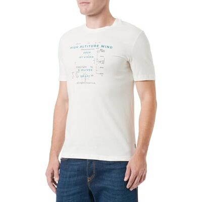 s.Oliver Sales GmbH & Co. KG/ T-shirt för män kortärmad t-shirt kortärmad, Vit, S s.Oliver Sales GmbH & Co. KG/ T-shirt för män kortärmad t-shirt kortärmad, Vit, S