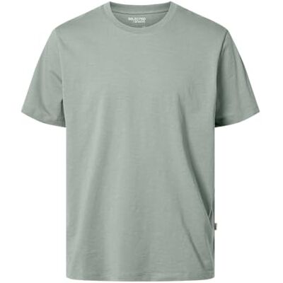 SELECTED MEN SELECTED Män Slhaspen Slub Ss O-Neck Tee Noos, Aqua Gray, XL SELECTED MEN SELECTED Män Slhaspen Slub Ss O-Neck Tee Noos, Aqua Gray, XL