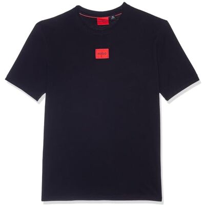 HUGO unisex vuxen Ribbad Rund Hals Normal Passform Center Logo T-shirt T-tröja HUGO unisex vuxen Ribbad Rund Hals Normal Passform Center Logo T-shirt T-tröja