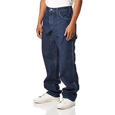 Dickies Snickarjeans för män med avslappnad passform, Indigoblå, 42W x 30L Dickies Snickarjeans för män med avslappnad passform, Indigoblå, 42W x 30L