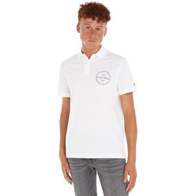 Tommy Hilfiger herr Hilfiger Roundle Reg Polo S/S pikétröjor, vit, XL, Vitt, XL Tommy Hilfiger herr Hilfiger Roundle Reg Polo S/S pikétröjor, vit, XL, Vitt, XL