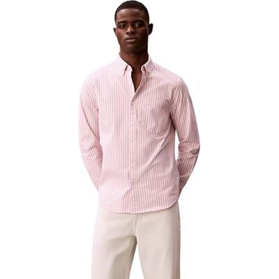 Calvin herr Ls Yd Stripe Oxford Classic Shir LV04RF100G andra skjortor, röd, L Calvin herr Ls Yd Stripe Oxford Classic Shir LV04RF100G andra skjortor, röd, L