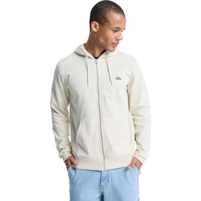 Quiksilver Basic Hood Zip Young herr herr vit fleecetröja Quiksilver Basic Hood Zip Young herr herr vit fleecetröja