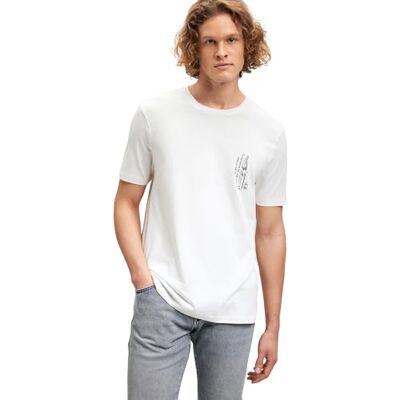 Mavi Kortärmad T-shirt för män, Vit, XL Mavi Kortärmad T-shirt för män, Vit, XL