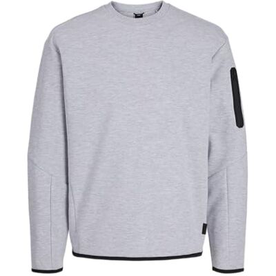 JACK & JONES JACK&JONES Jcofusion Sweat Crew Neck Noos, Ljusgrå melange, M JACK & JONES JACK&JONES Jcofusion Sweat Crew Neck Noos, Ljusgrå melange, M