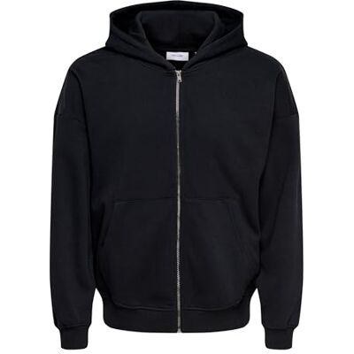 Only & Sons Onsturner VTG huvtröja med dragkedja sweat Cbo Noos, svart, XXL Only & Sons Onsturner VTG huvtröja med dragkedja sweat Cbo Noos, svart, XXL