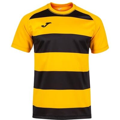 Joma 2XL Kortärmad T-shirt prorugby II, Unisex-vuxen, Bärnsten/Svart Joma 2XL Kortärmad T-shirt prorugby II, Unisex-vuxen, Bärnsten/Svart