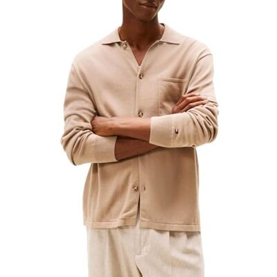 Tommy Hilfiger herr Essential Cotton LS Over Shirt MW0MW40432 andra tröjor, beige, XL, Beige (kustbrungrått), XL Tommy Hilfiger herr Essential Cotton LS Over Shirt MW0MW40432 andra tröjor, beige, XL, Beige (kustbrungrått), XL