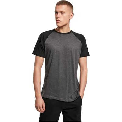 Build Your Brand T-shirt för män, raglan kontrast-t-shirt, T-shirt med raglanärmar, rund hals, normal passform Build Your Brand T-shirt för män, raglan kontrast-t-shirt, T-shirt med raglanärmar, rund hals, normal passform