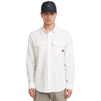 G-STAR , Marine Slim Shirt, Beige (Milk Gd D24963-d454-c073), S G-STAR , Marine Slim Shirt, Beige (Milk Gd D24963-d454-c073), S