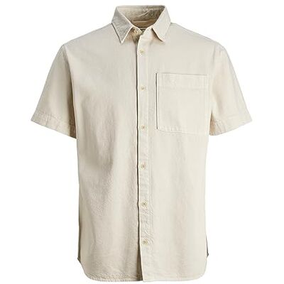 JACK & JONES Jjicreek Jjshirt S/S Wi 075 Sn, ecru, M JACK & JONES Jjicreek Jjshirt S/S Wi 075 Sn, ecru, M