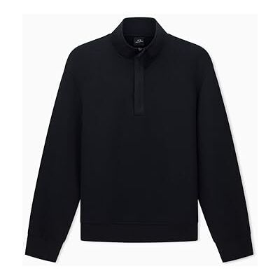 Giorgio Armani Men's Essential, långärmad halvloged dragkedja, svart, XS, svart, XS Giorgio Armani Men's Essential, långärmad halvloged dragkedja, svart, XS, svart, XS