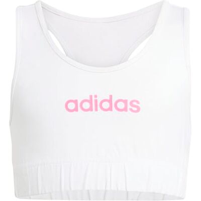 adidas flickor Essentials Top Shirt, white/pink fusion, 11-12 Years adidas flickor Essentials Top Shirt, white/pink fusion, 11-12 Years