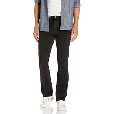 Amazon Essentials Men's Bootcut-jeans smal passform, Tvättad svart, 36W / 34L Amazon Essentials Men's Bootcut-jeans smal passform, Tvättad svart, 36W / 34L
