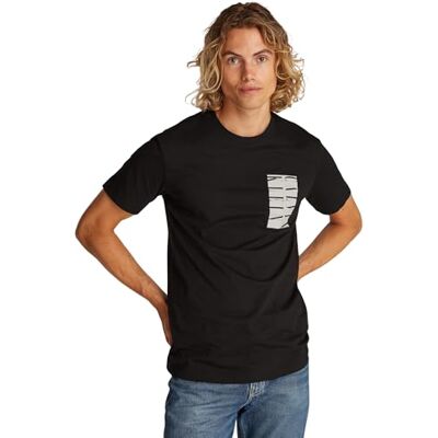 Calvin CK JEANS herr SERIF BOX GRAPHIC TEE J30J327474, svart (svart (svart), XXS, Svart (k svart), XXS Calvin CK JEANS herr SERIF BOX GRAPHIC TEE J30J327474, svart (svart (svart), XXS, Svart (k svart), XXS