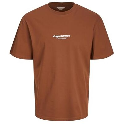 JACK & JONES Jorvesterbro Tee Ss Crew Neck Noos T-shirt, Brandy Brown, S JACK & JONES Jorvesterbro Tee Ss Crew Neck Noos T-shirt, Brandy Brown, S