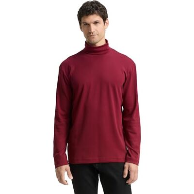 TOM TAILOR Långärmad T-shirt för män, 14155 – Cabarnet Bordeaux Röd, XL TOM TAILOR Långärmad T-shirt för män, 14155 – Cabarnet Bordeaux Röd, XL