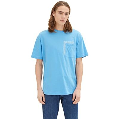 TOM TAILOR Denim herr T-shirt 1035589, 18395 Rainy Sky Blue, XS TOM TAILOR Denim herr T-shirt 1035589, 18395 Rainy Sky Blue, XS