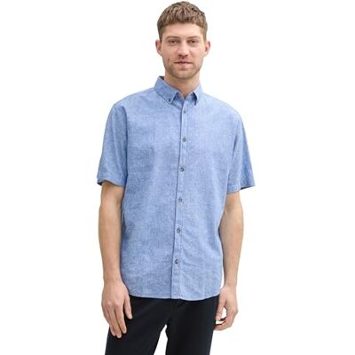 TOM TAILOR herrskjorta, 37328 – Mid Blue Dot-design, L TOM TAILOR herrskjorta, 37328 – Mid Blue Dot-design, L