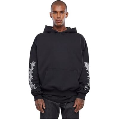 Tee Upscale unisex huvtröja God Loyalty Love Ultra Heavy Oversize Hoodie, unisex huvtröja med ryggtryck, oversize fit, svart, XS Tee Upscale unisex huvtröja God Loyalty Love Ultra Heavy Oversize Hoodie, unisex huvtröja med ryggtryck, oversize fit, svart, XS